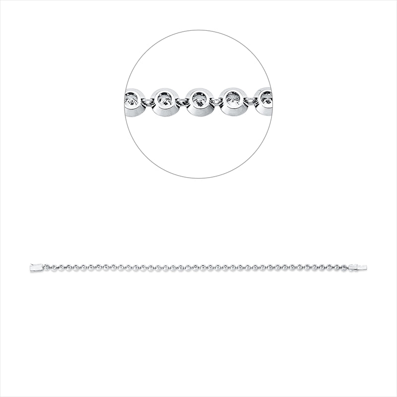 Armband 14 kt WG, 44 Brill. 1,31 ct, TW-si