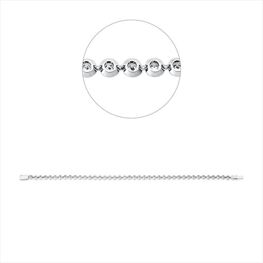 Armband 14 kt WG, 44 Brill. 1,31 ct, TW-si