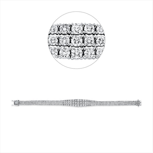 Armband 18 kt WG, 228 Brill. 7,65 ct, TW-si