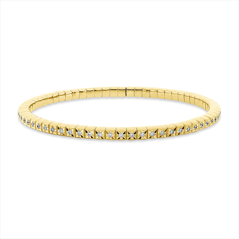 Armband 18 kt GG, 65 Brill. 0,75 ct, TW-si