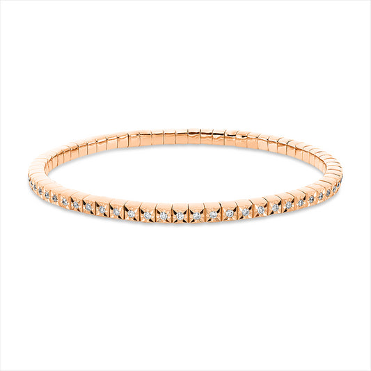 Armband 18 kt RG, 65 Brill. 0,75 ct, TW-si