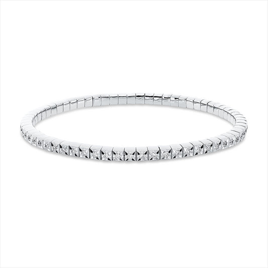 Armband 18 kt WG, 65 Brill. 0,75 ct, TW-si
