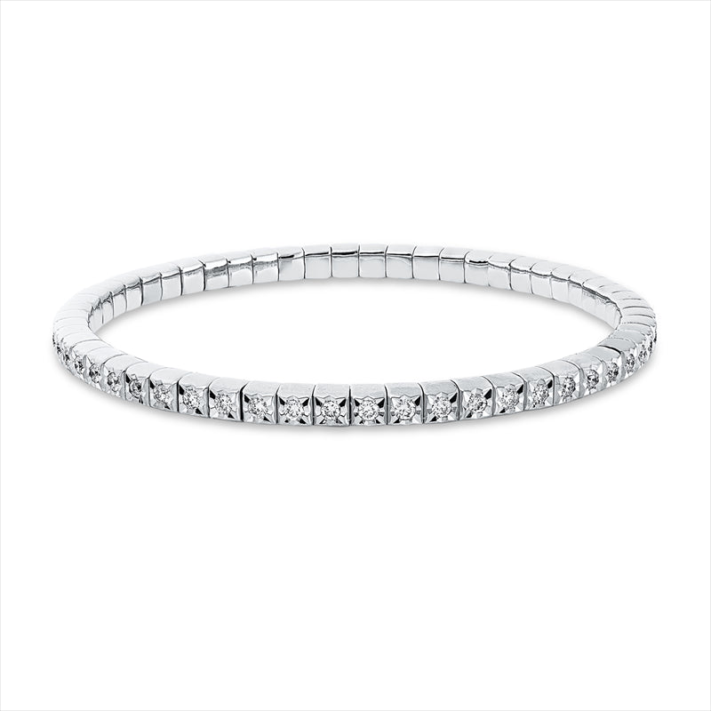 Armband 18 kt WG, 56 Brill. 1,50 ct, TW-si