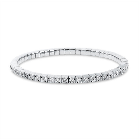 Armband 18 kt WG, 56 Brill. 1,50 ct, TW-si