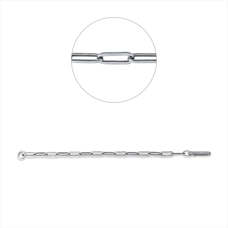 Armband 14 kt WG, 25 Brill. 0,21 ct, TW-si, 66 Brill. 0,49 ct, TW-si