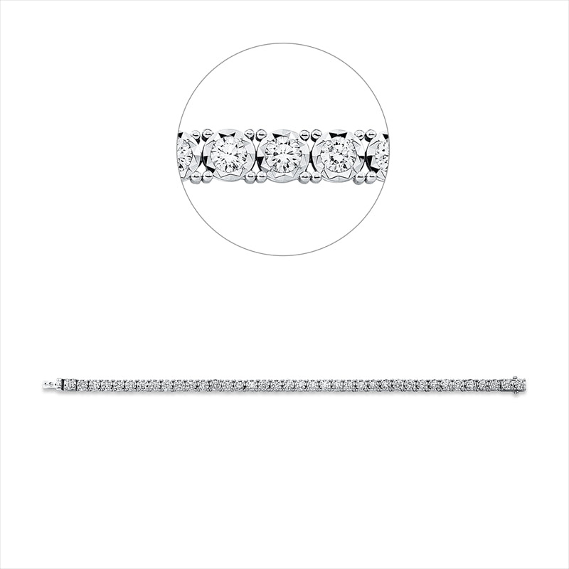 Armband 18 kt WG, 38 Brill. 4,25 ct, TW-si