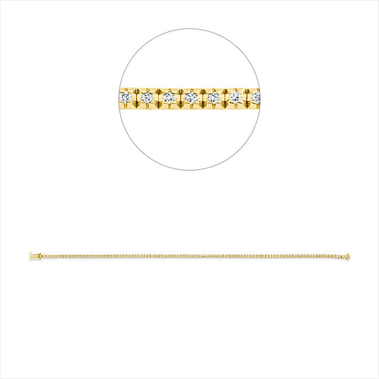Armband 18 kt GG, 103 Brill. 0,40 ct, TW-si
