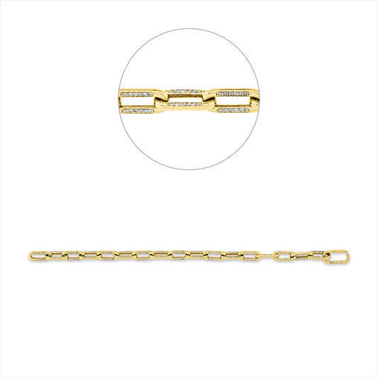 Armband 18 kt GG, 420 Brill. 1,58 ct, TW-si