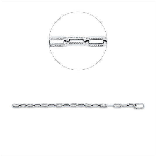 Armband 18 kt WG, 420 Brill. 1,59 ct, TW-si