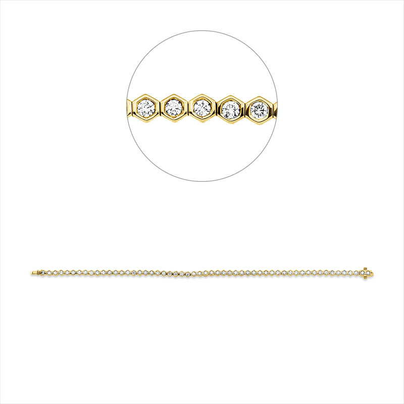 Armband 18 kt GG, 55 Brill. 1,75 ct, TW-si