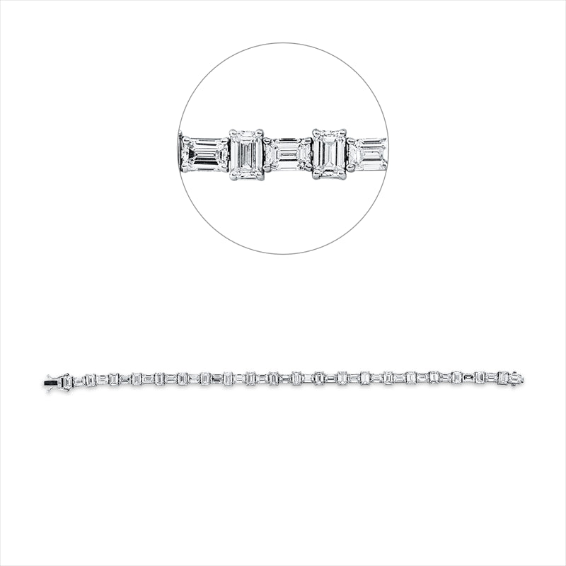 Armband 18 kt WG, IGI_15J4568525, 40 Sm.schliff 11,20 ct, F/G-vsi