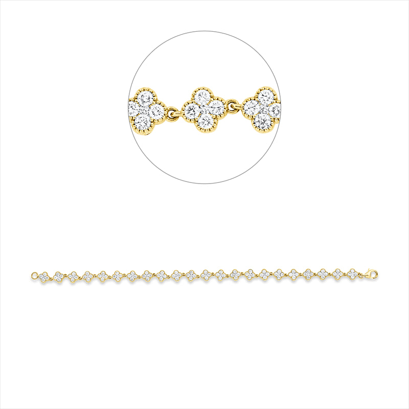 Armband 18 kt GG, 110 Brill. 3,05 ct, W-si