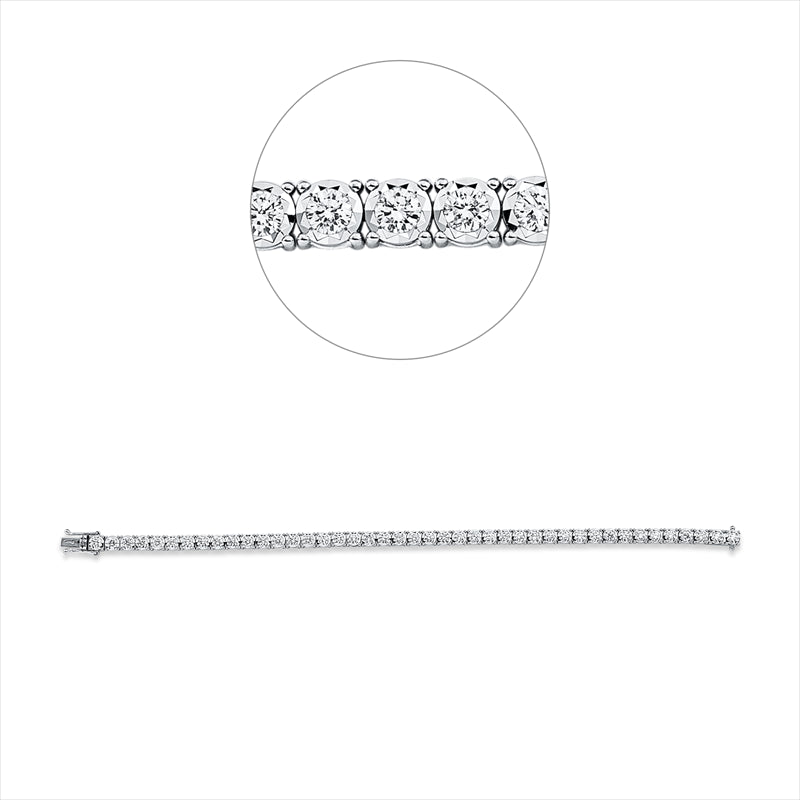 Armband 18 kt WG, 43 Brill. 3,40 ct, TW-vsi
