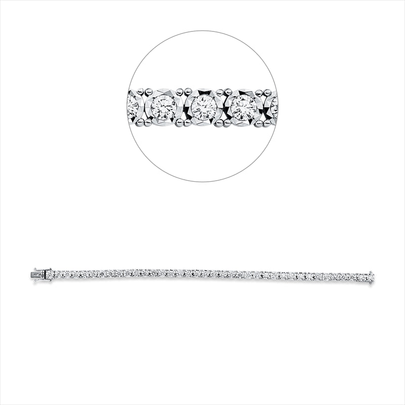 Armband 18 kt WG, 38 Brill. 4,05 ct, TW-vsi