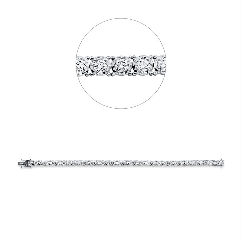 Armband 18 kt WG, 35 Brill. 5,17 ct, TW-si
