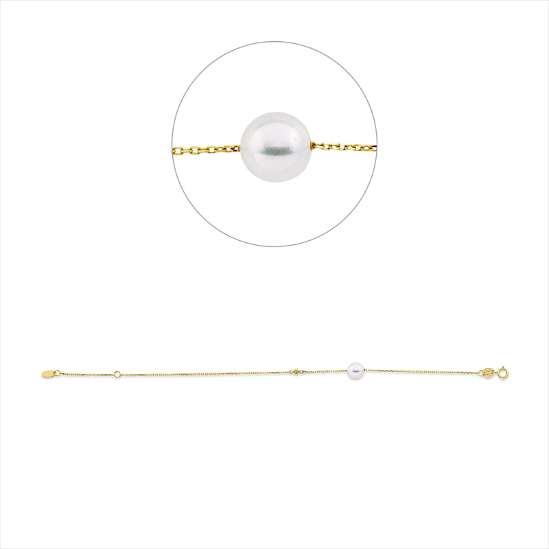 Armband 18 kt GG, mit ZÖ 16 cm, 1 Brill. 0,01 ct, W-si, 1 SW weiß 6,5 mm