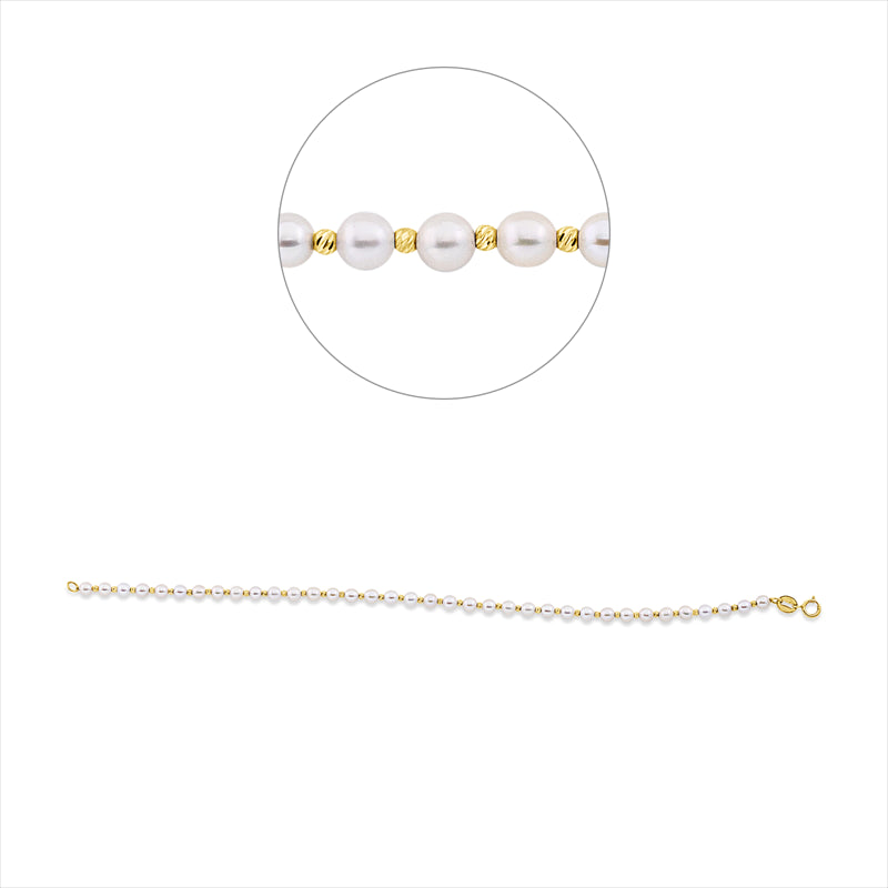Armband 18 kt GG, 36 SW weiß 3 mm