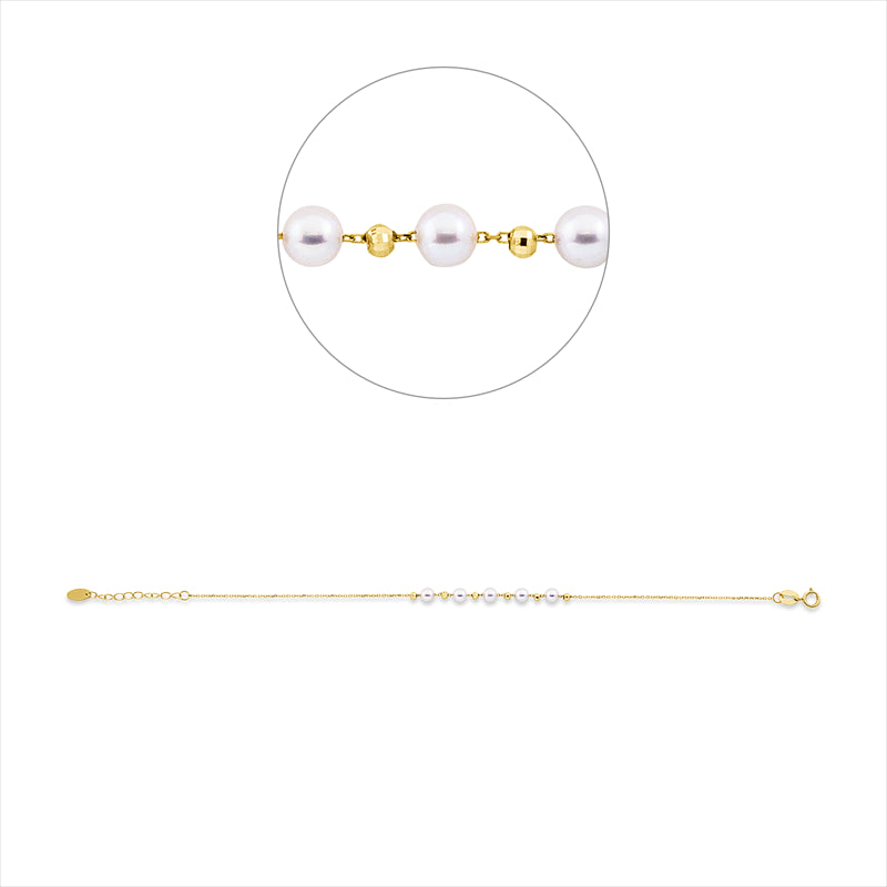 Armband 18 kt GG, mit ZÖ 16 cm, 5 SW weiß 3,5 mm