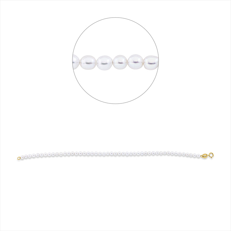 Armband 18 kt GG, 47 SW weiß 3 mm