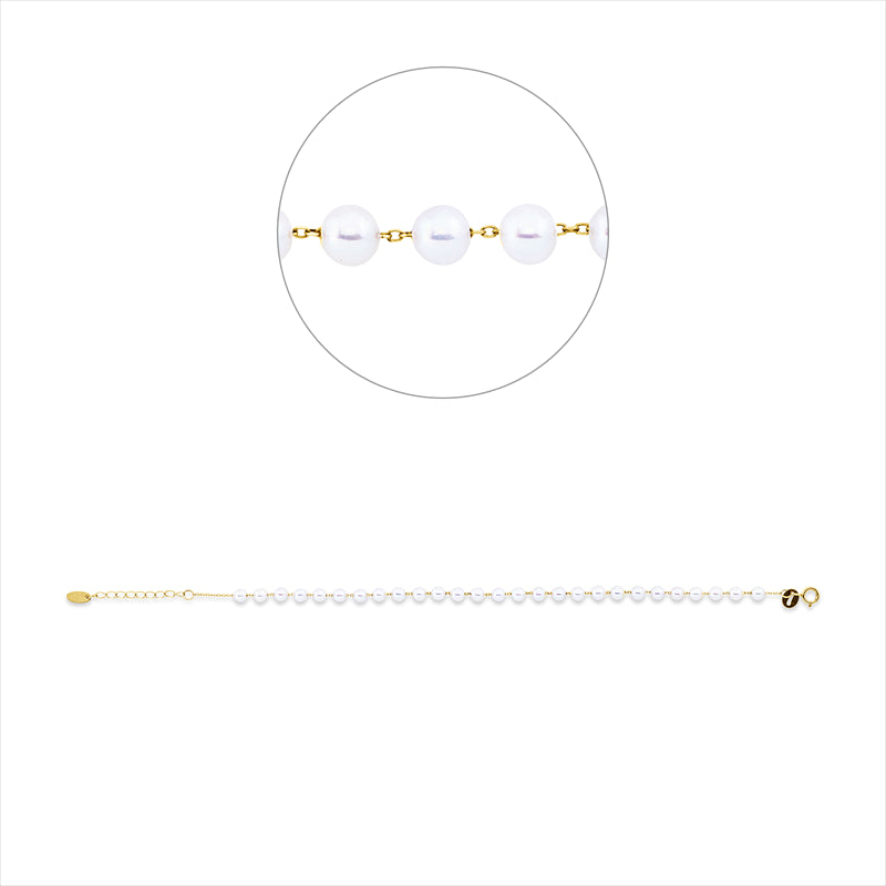 Armband 18 kt GG, mit ZÖ 16 cm, 27 SW weiß 3,5 mm
