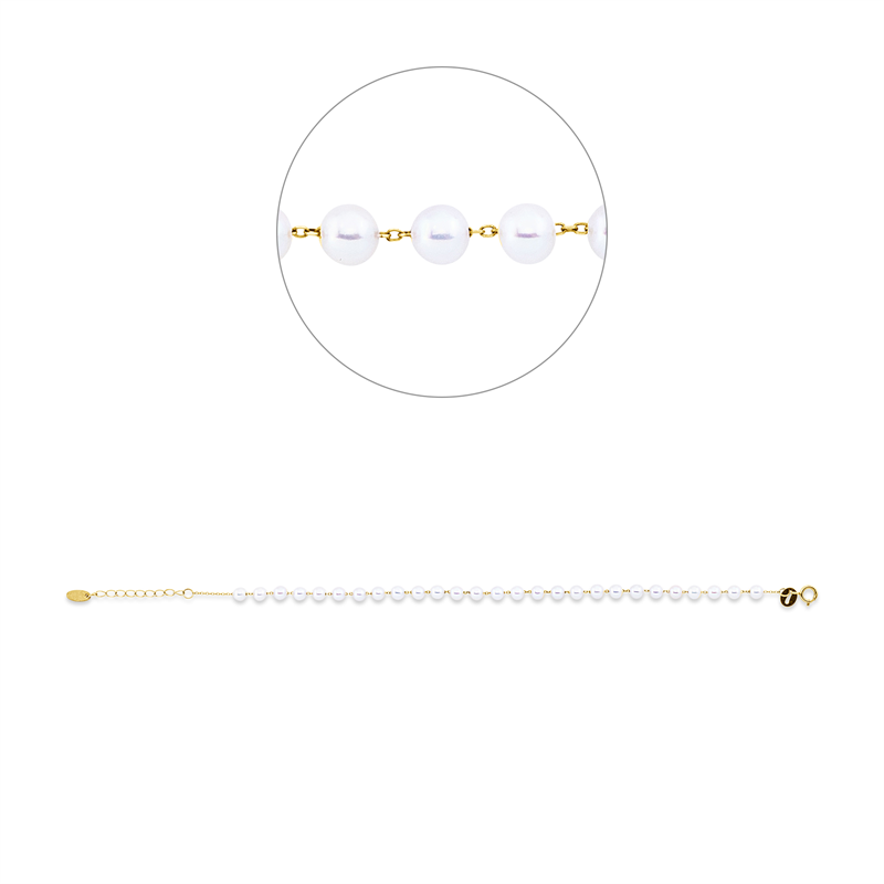 Armband 18 kt GG, mit ZÖ 16 cm, 27 SW weiß 3,5 mm, H:3,5 mm, B:3,5 mm, L:18,5 cm