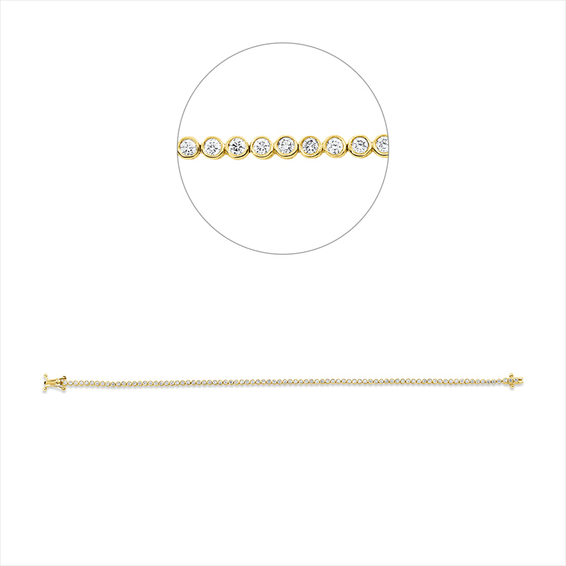 Armband 18 kt GG, 85 Brill. 1,02 ct, F-si
