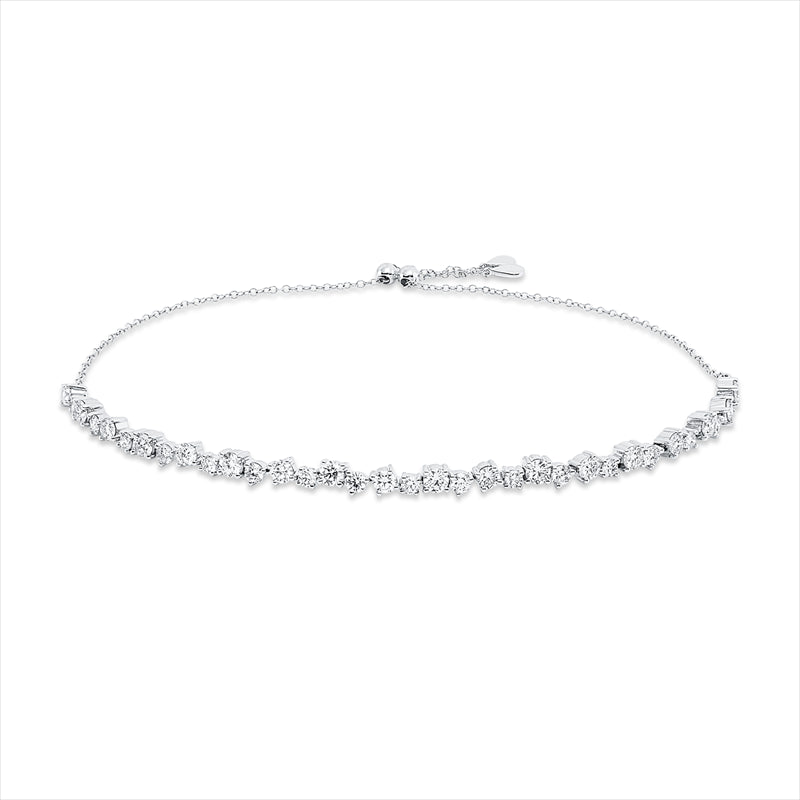 Armband 18 kt WG, Länge variabel, 36 Brill. 1,87 ct, F-vsi