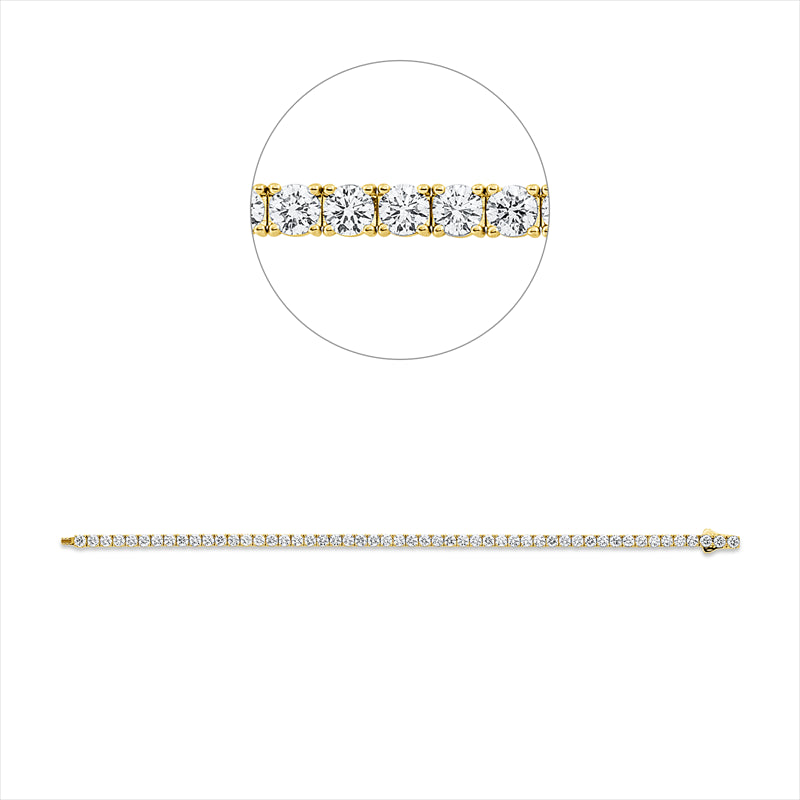 Armband 18 kt GG, Premium Edition, 52 Brill. 6,24 ct, TW-si
