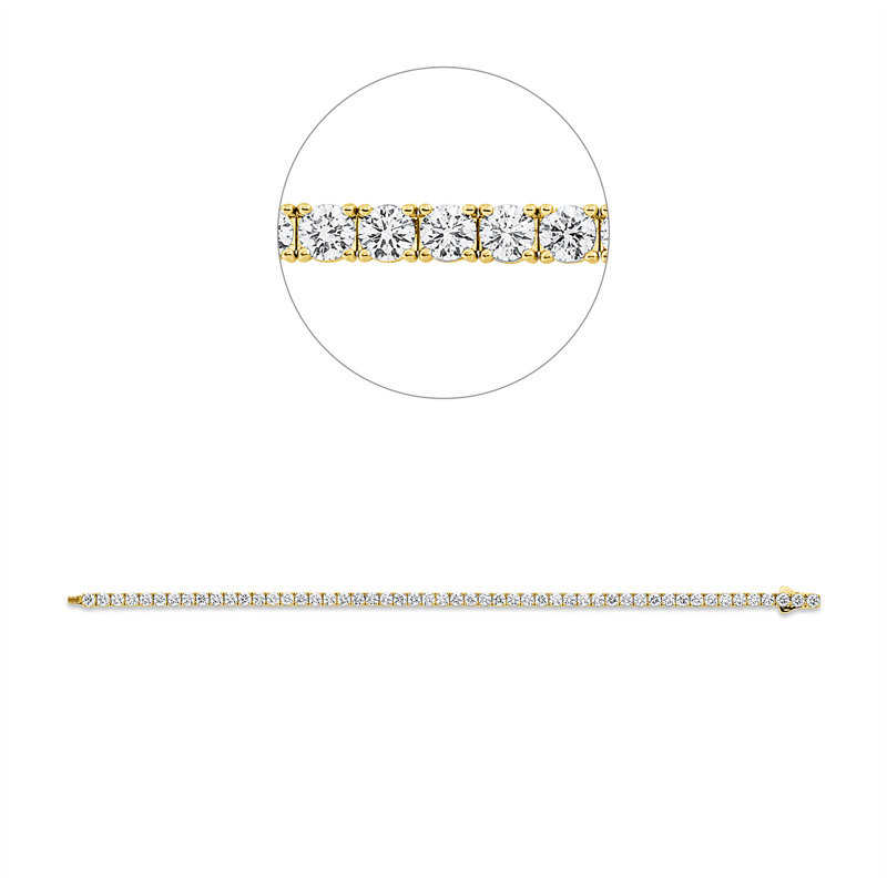 Armband 18 kt GG, Premium Edition, 52 Brill. 6,24 ct, TW-si