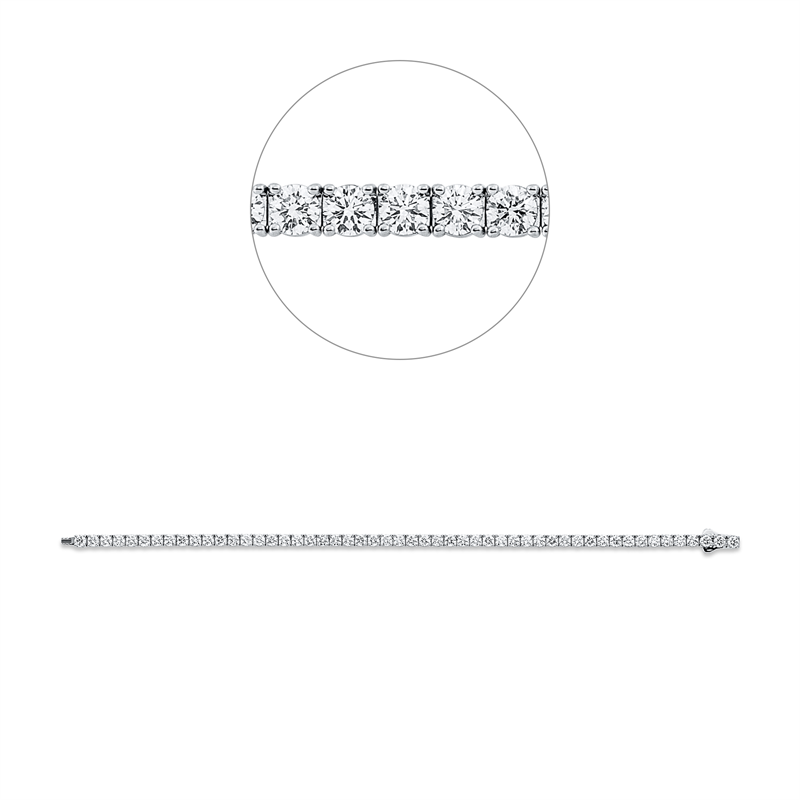Armband 18 kt WG, Premium Edition, 52 Brill. 6,24 ct, TW-si