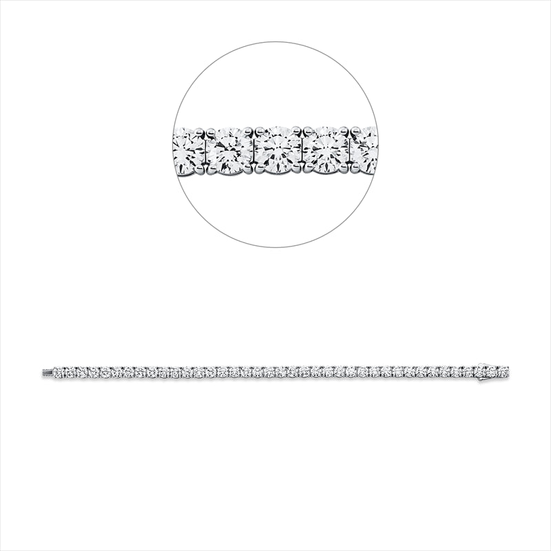Armband 18 kt WG, Premium Edition, 39 GIA's, 1 Brill. 0,30 ct, E-vvs, 6 Brill. 1,84 ct, F-vsi, 2 Brill. 0,60 ct, F-vvs, 3 Brill. 0,91 ct, F-vvs, 11 Brill. 3,37 ct, TW-vsi, 7 Brill. 2,12 ct, TW-vvs2,