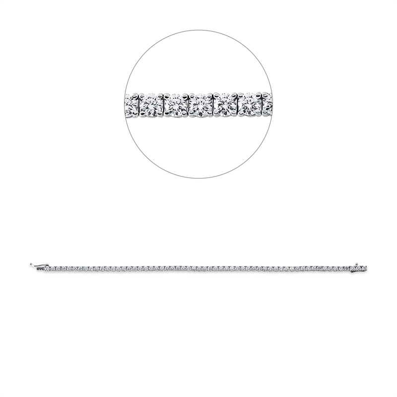 Armband 18 kt WG, Premium Edition, 64 Brill. 3,14 ct, TW-si