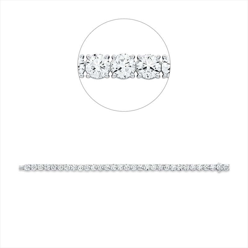 Armband 18 kt WG, Premium Edition, 31 GIA's, 1 Brill. 0,70 ct, TW-vs2, 21 Brill. 14,72 ct, TW-si, 9 Brill. 6,31 ct, F-si