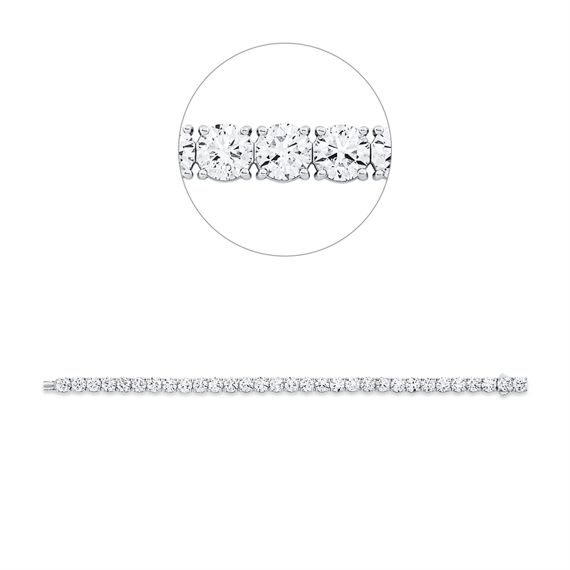 Armband 18 kt WG, Premium Edition, 31 GIA's, 1 Brill. 0,70 ct, TW-vs2, 21 Brill. 14,72 ct, TW-si, 9 Brill. 6,31 ct, F-si