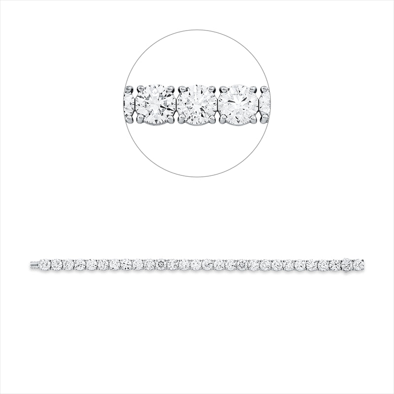 Armband 18 kt WG, Premium Edition, 28 GIA's, 16 Brill. 16,05 ct, TW-si, 12 Brill. 12,05 ct, F-si