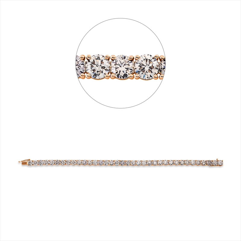 Armband 18 kt RG, Premium Edition, 36 Brill. 16,25 ct, braun-si