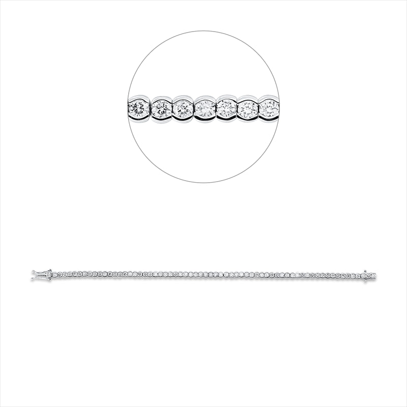 Armband 18 kt WG, 65 Brill. 3,45 ct, TW-si