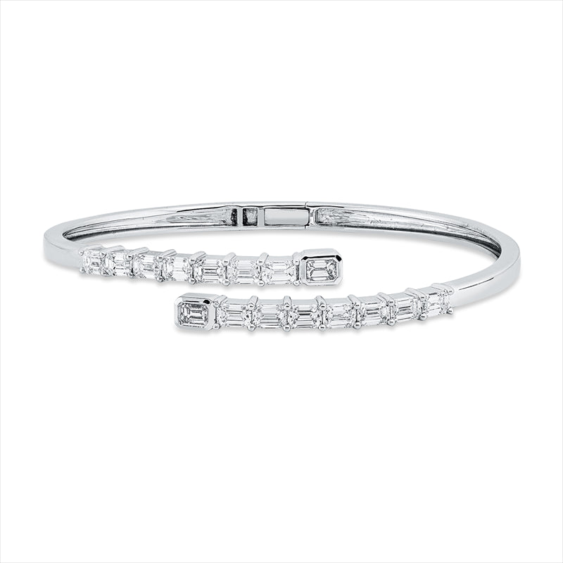 Armband 18 kt WG, 16 Sm.schliff 3,85 ct, TW-si