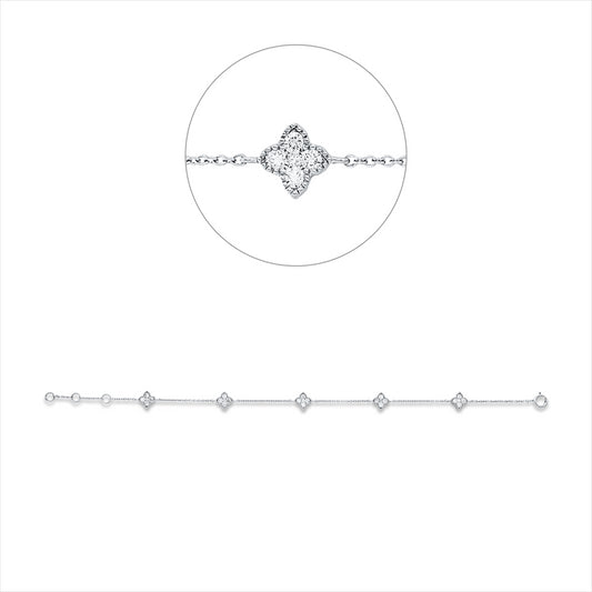 Armband 18 kt WG, 25 Brill. 0,61 ct, TW-si