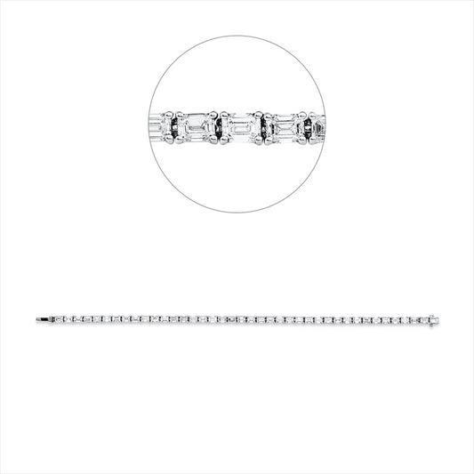 Armband 18 kt WG, 40 Sm.schliff 7,86 ct, TW-vsi