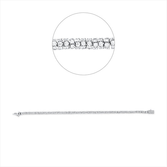 Armband 18 kt WG, 653 Brill. 5,42 ct, TW-vsi