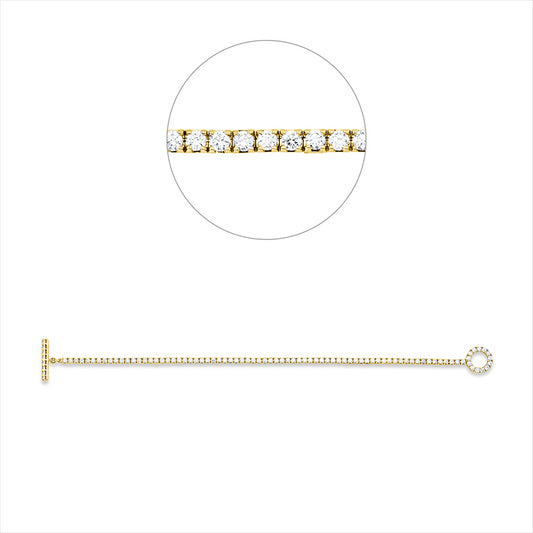 Armband 18 kt GG, 92 Brill. 2,21 ct, TW-si