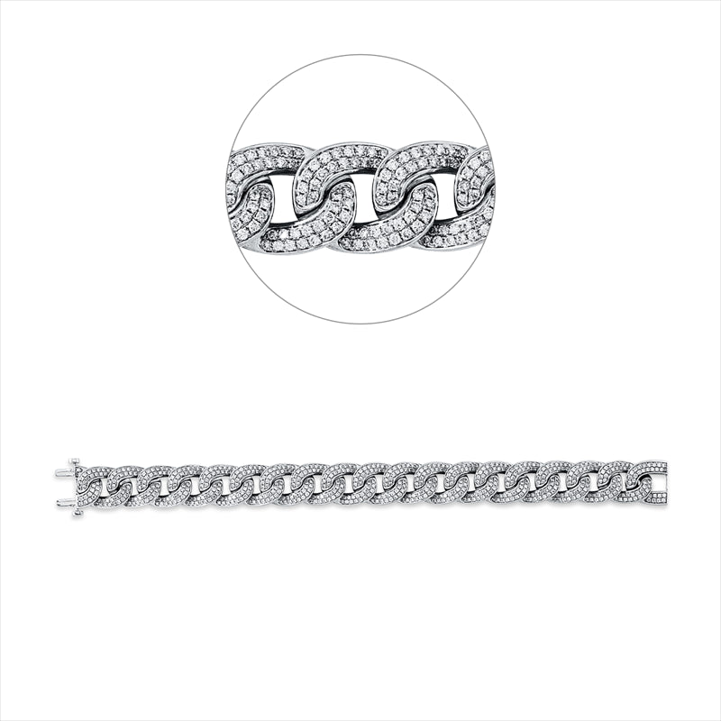 Armband 18 kt WG, 688 Brill. 8,75 ct, TW-pi