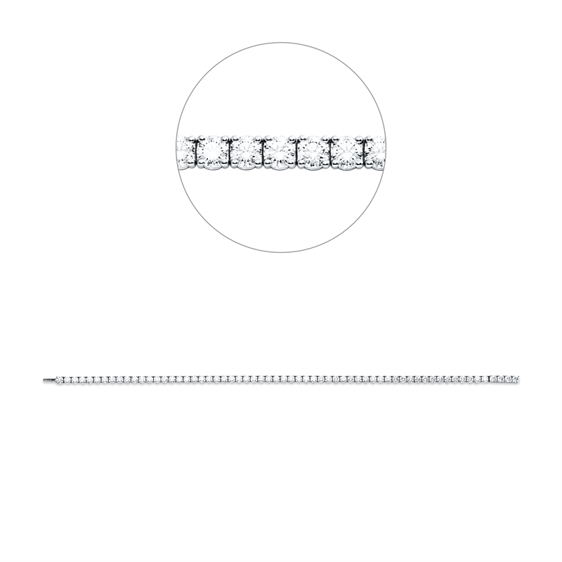 Armband 18 kt WG, Petrovic, 62 Brill. 4,49 ct, TW-vsi