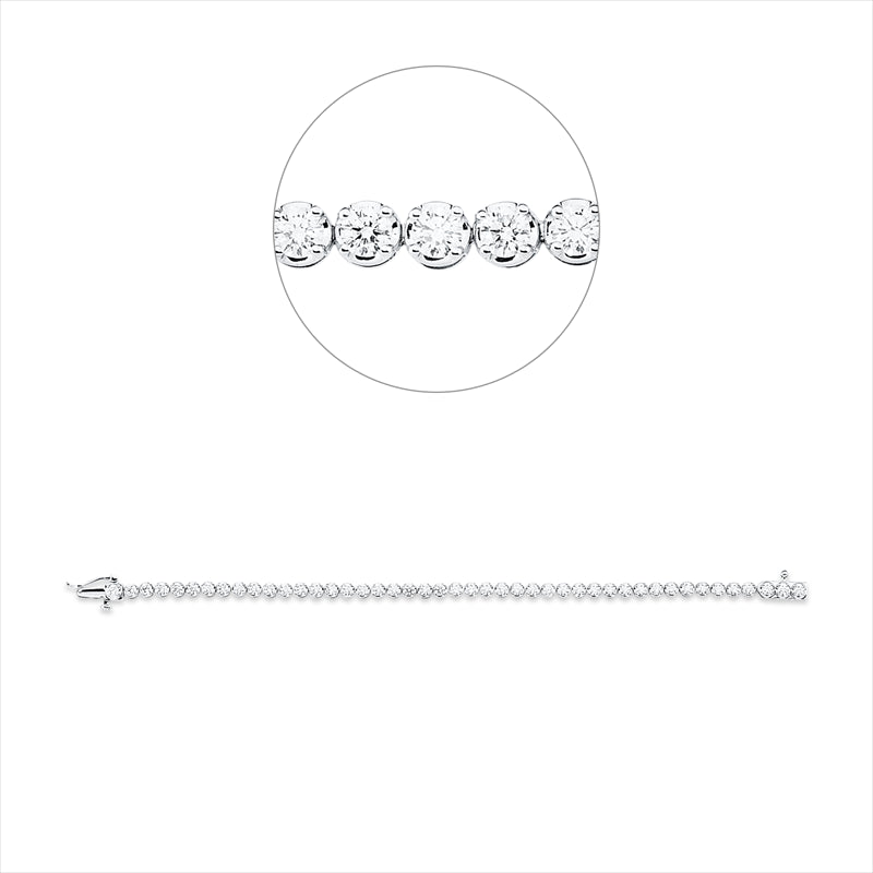 Armband 18 kt WG, 45 Brill. 2,71 ct, TW-si