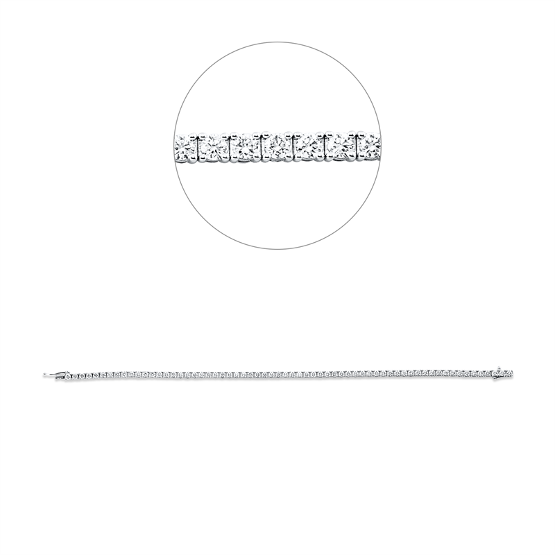 Armband 18 kt WG, Premium Edition, 64 Brill. 2,94 ct, TW-si