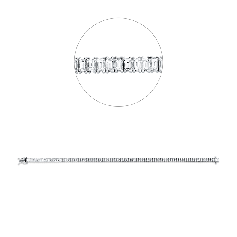 Armband 18 kt WG, 96 Bag. 4,41 ct, TW-si