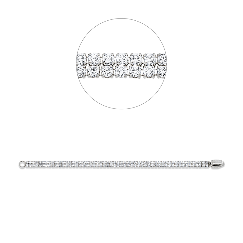 Armband 18 kt WG, 106 Brill. 7,45 ct, F-si