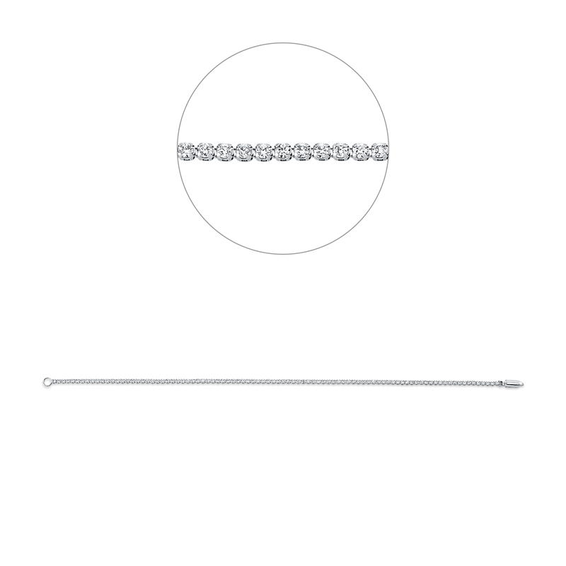 Armband 18 kt WG, 91 Brill. 1,14 ct, F-si