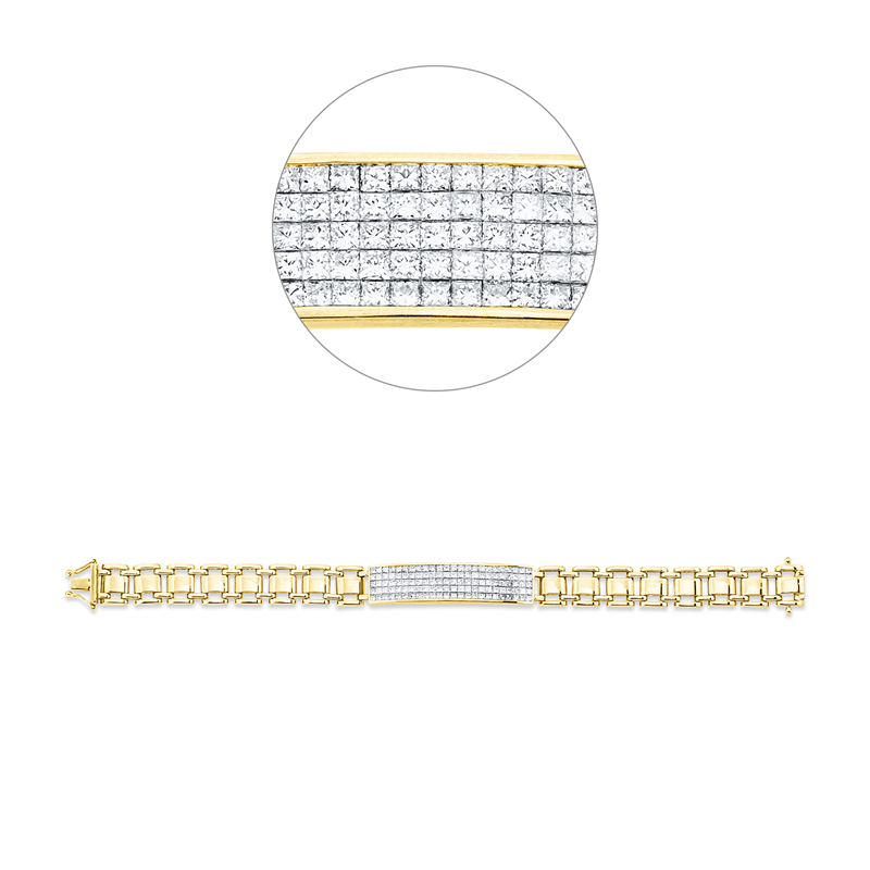 Armband 18 kt GG, 120 Princ. 3,51 ct, F-vsi